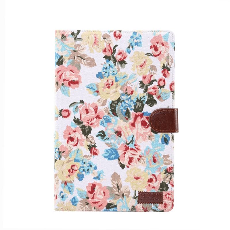 Flip Cover Læder for Samsung Galaxy Tab A7 Sort Frihedsblomster