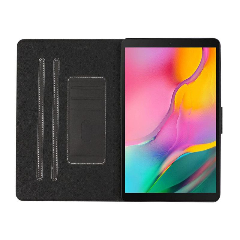 Flip Cover Læder for Samsung Galaxy Tab A7 Sort Klassisk Kunstlæder