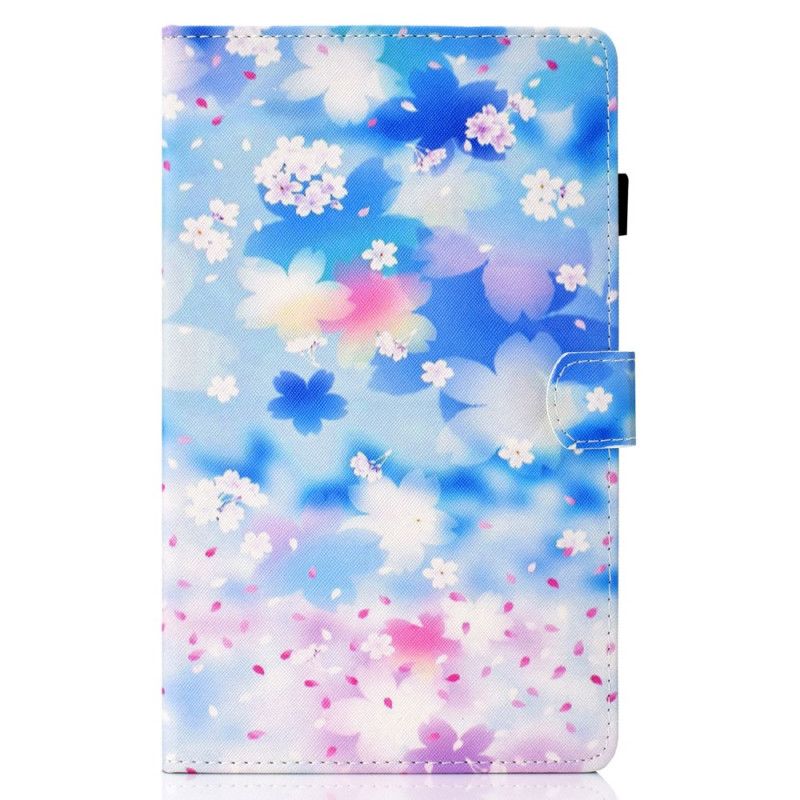 Flip Cover Læder Samsung Galaxy Tab A7 Akvarelblomster Beskyttelse