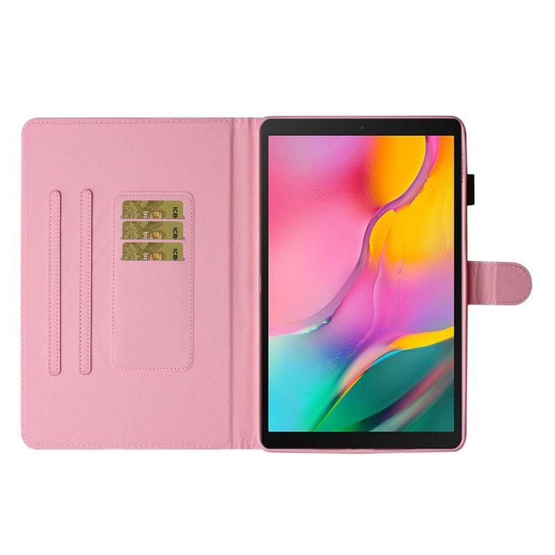 Flip Cover Læder Samsung Galaxy Tab A7 Forelsket Elefant