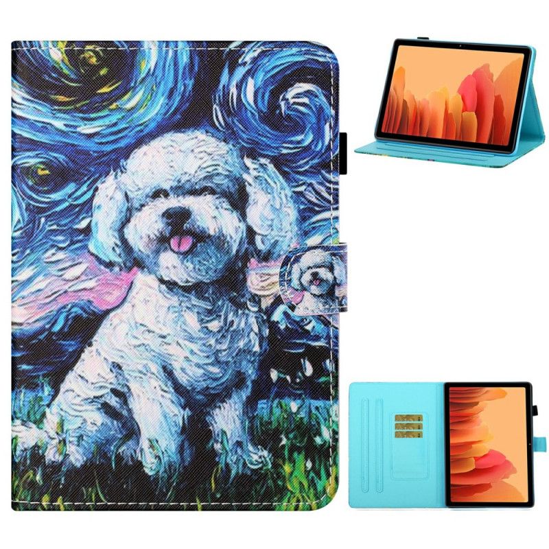 Flip Cover Læder Samsung Galaxy Tab A7 Hundekunst Beskyttelse