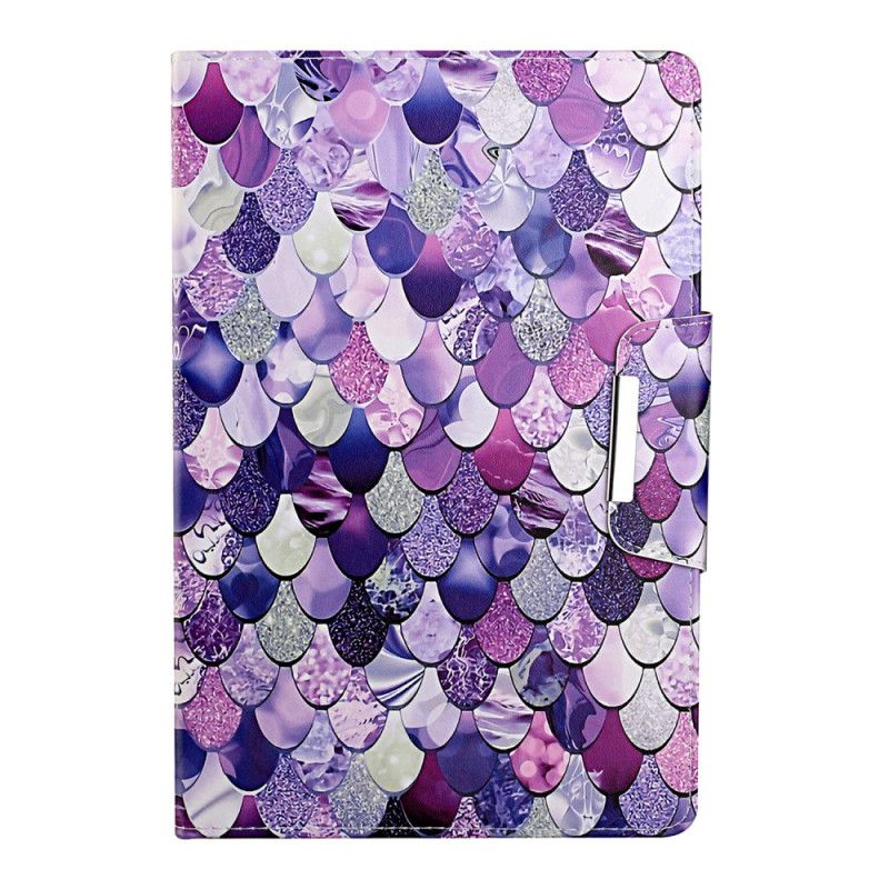 Flip Cover Læder Samsung Galaxy Tab A7 Lilla Designer Pailletter