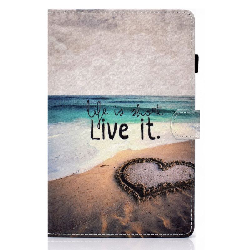 Flip Cover Læder Samsung Galaxy Tab A7 Livet Er Strand Shorts Original