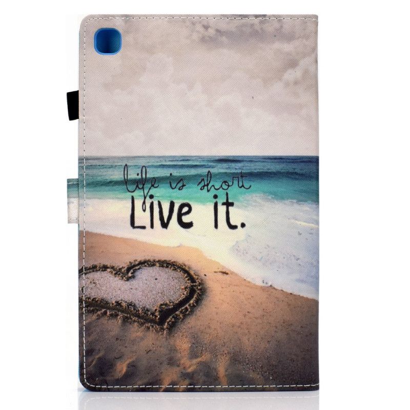 Flip Cover Læder Samsung Galaxy Tab A7 Livet Er Strand Shorts Original