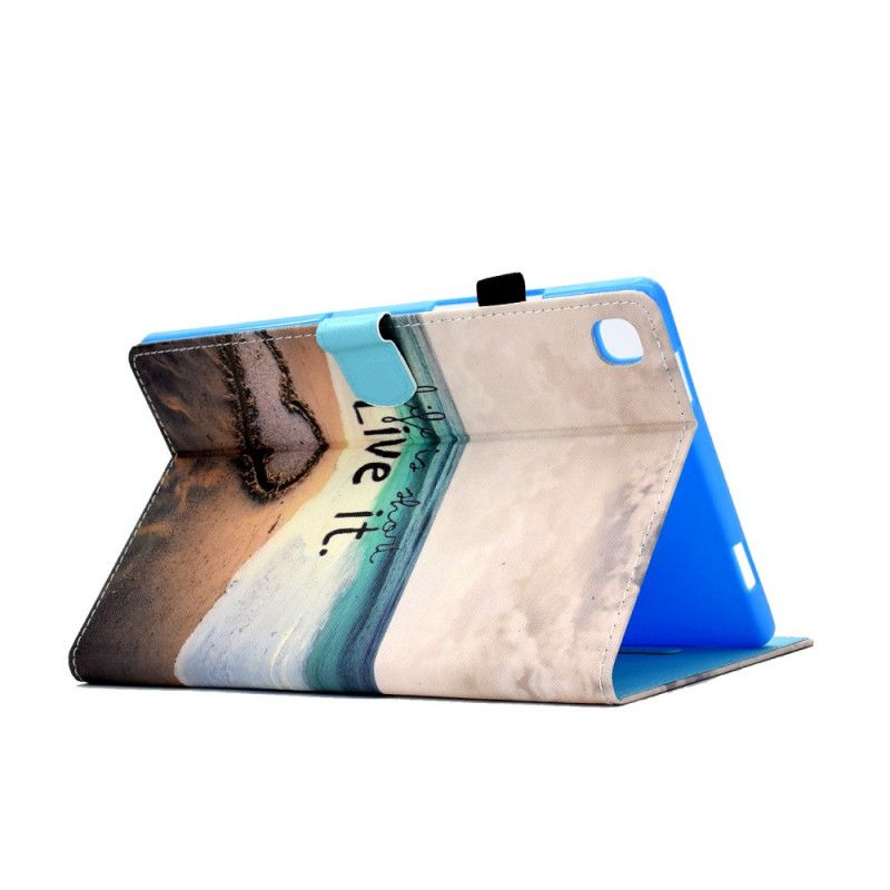 Flip Cover Læder Samsung Galaxy Tab A7 Livet Er Strand Shorts Original