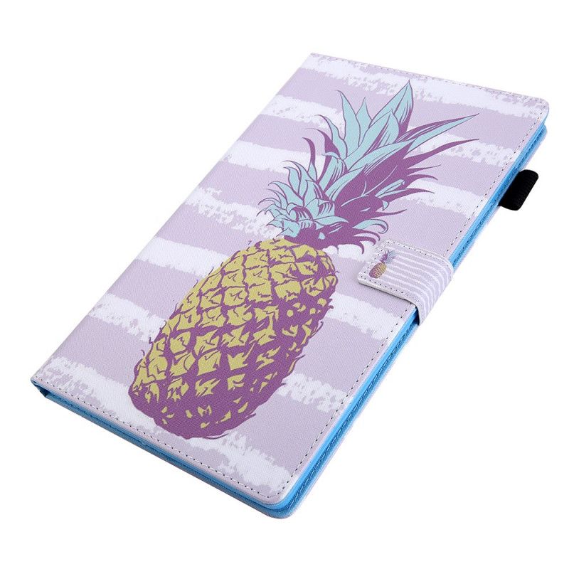 Flip Cover Læder Samsung Galaxy Tab A7 Magenta Ananas Design