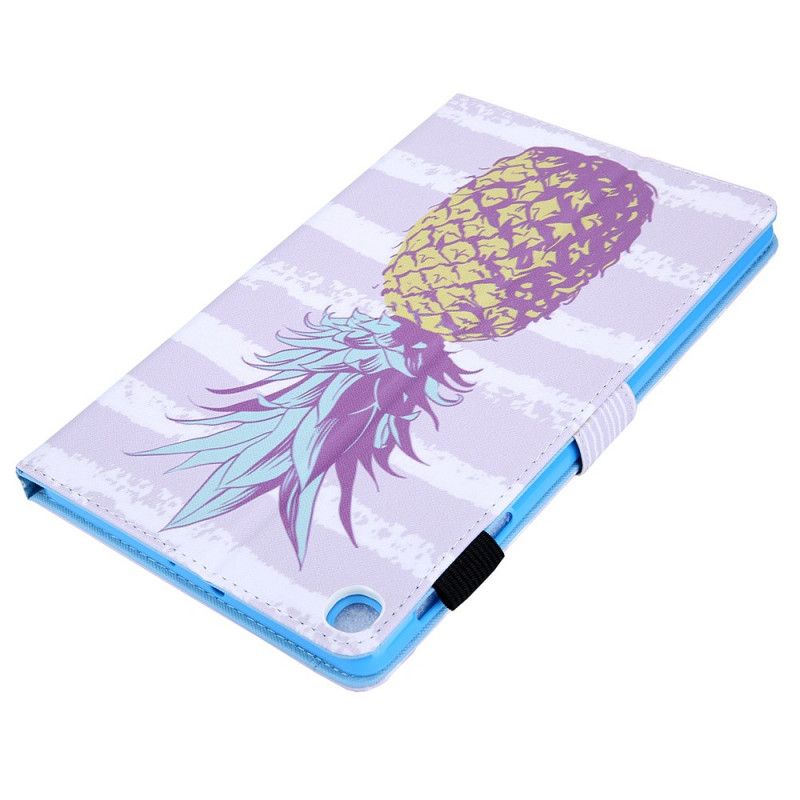 Flip Cover Læder Samsung Galaxy Tab A7 Magenta Ananas Design