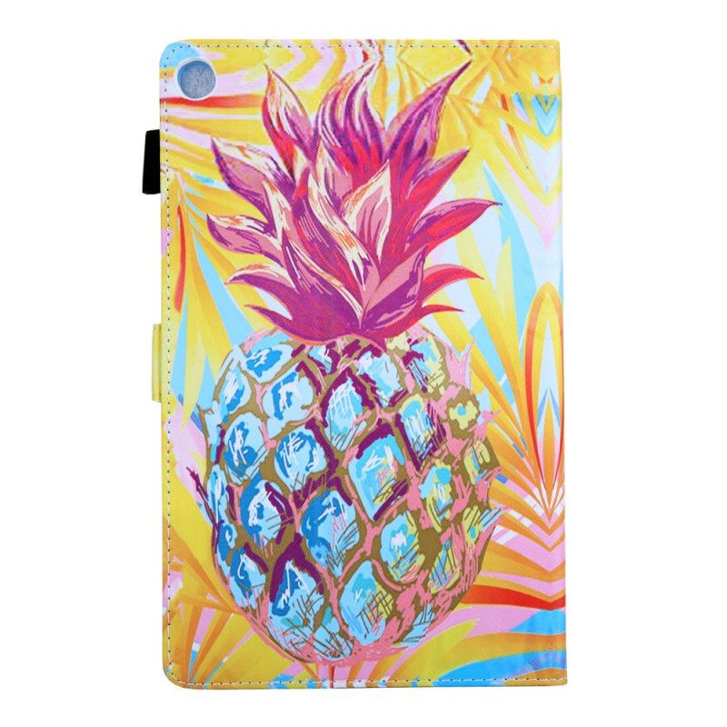 Flip Cover Læder Samsung Galaxy Tab A7 Orange Ananas Beskyttelse