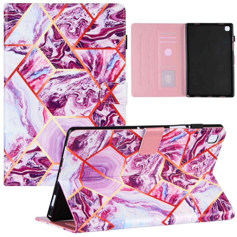 Flip Cover Læder Samsung Galaxy Tab A7 Pink Variation I Marmor