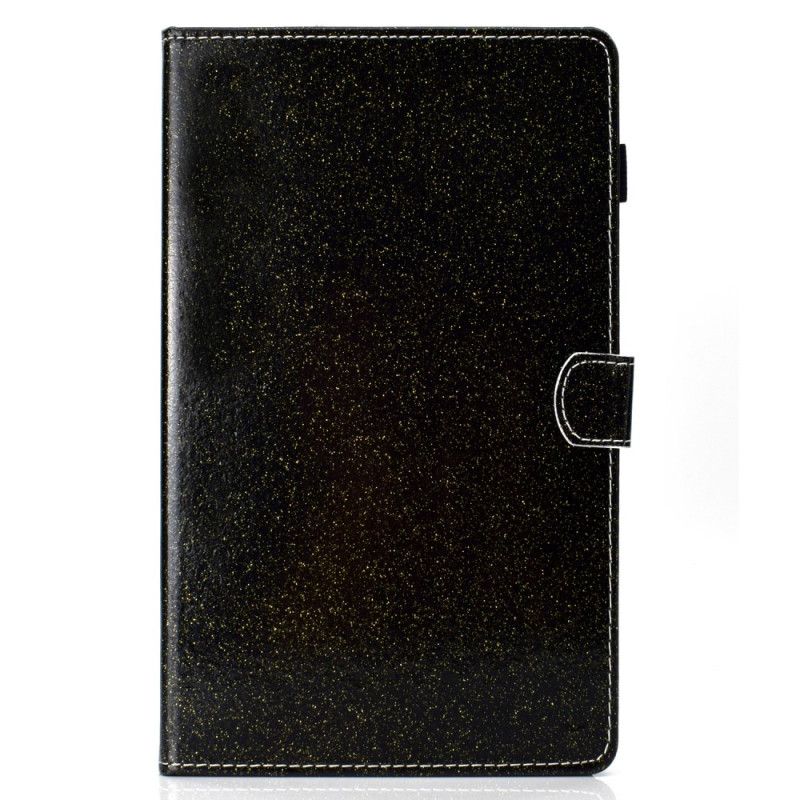 Flip Cover Læder Samsung Galaxy Tab A7 Sort Mousserende Glitter