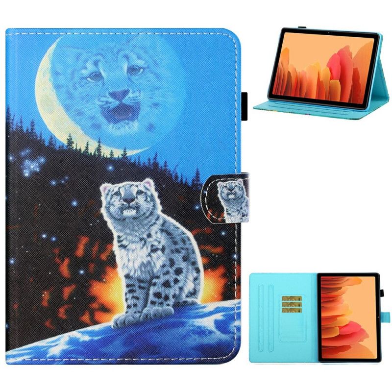 Flip Cover Læder Samsung Galaxy Tab A7 Tiger Kunst Beskyttelse