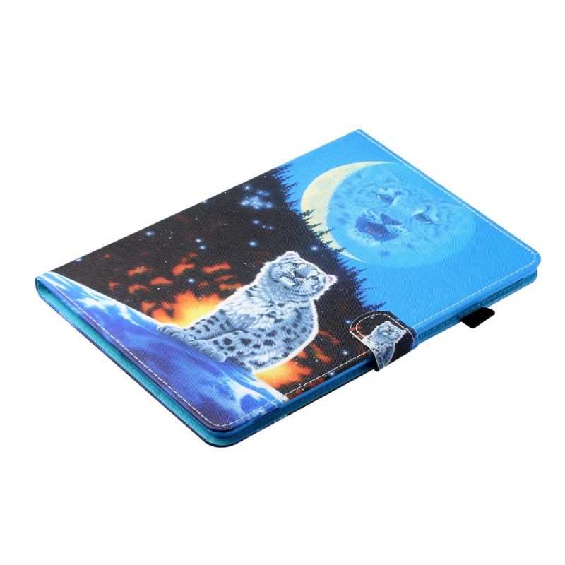 Flip Cover Læder Samsung Galaxy Tab A7 Tiger Kunst Beskyttelse