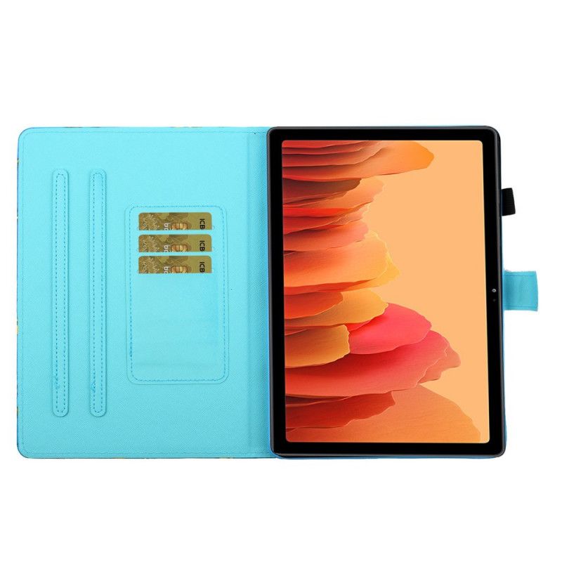 Flip Cover Læder Samsung Galaxy Tab A7 Tiger Kunst Beskyttelse