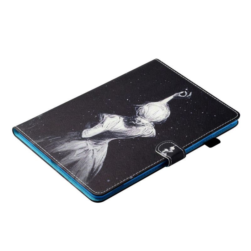 Flip Cover Læder Samsung Galaxy Tab A7 Ung Pige Kunst Original