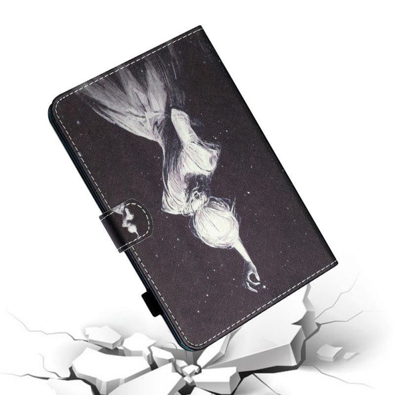 Flip Cover Læder Samsung Galaxy Tab A7 Ung Pige Kunst Original