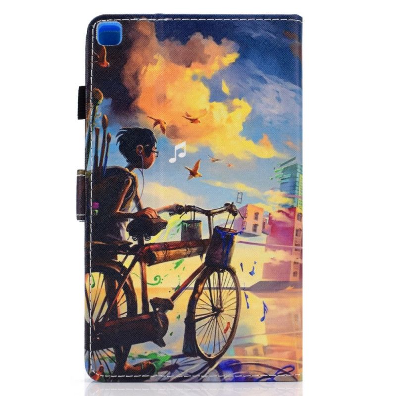 Flip Cover Samsung Galaxy Tab A7 Cykel Kunst