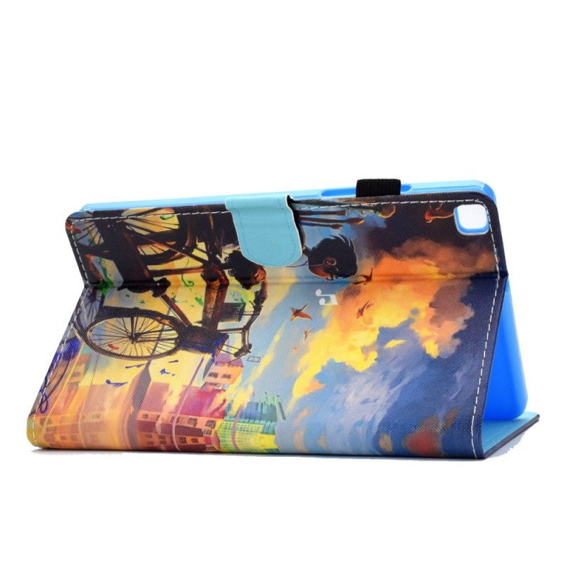 Flip Cover Samsung Galaxy Tab A7 Cykel Kunst