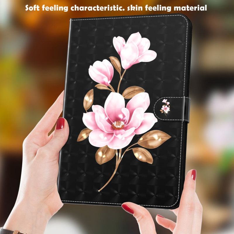 Flip Cover Samsung Galaxy Tab A7 Mobilcover Lyserøde Lyserøde Blomster