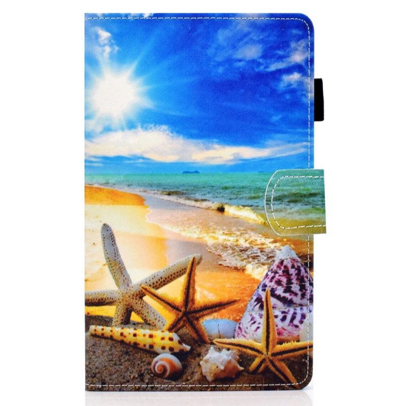 Flip Cover Samsung Galaxy Tab A7 Mørkeblå Mobilcover Sjov Strand