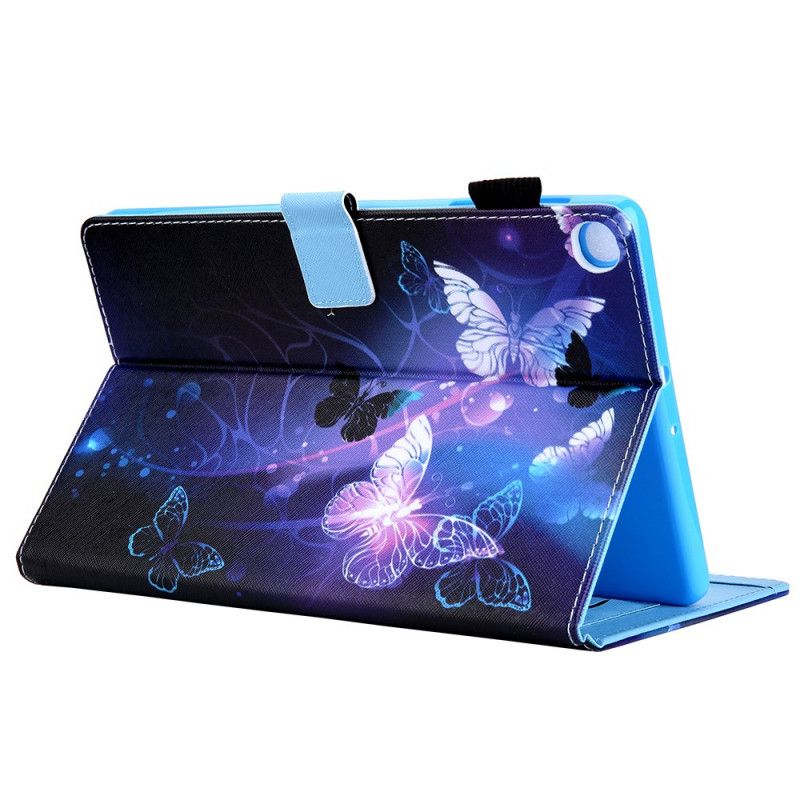 Flip Cover Samsung Galaxy Tab A7 Sort Mobilcover Sommerfugle Under Flyvning