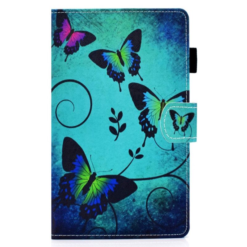 Flip Cover Samsung Galaxy Tab A7 Sort Unikke Sommerfugle