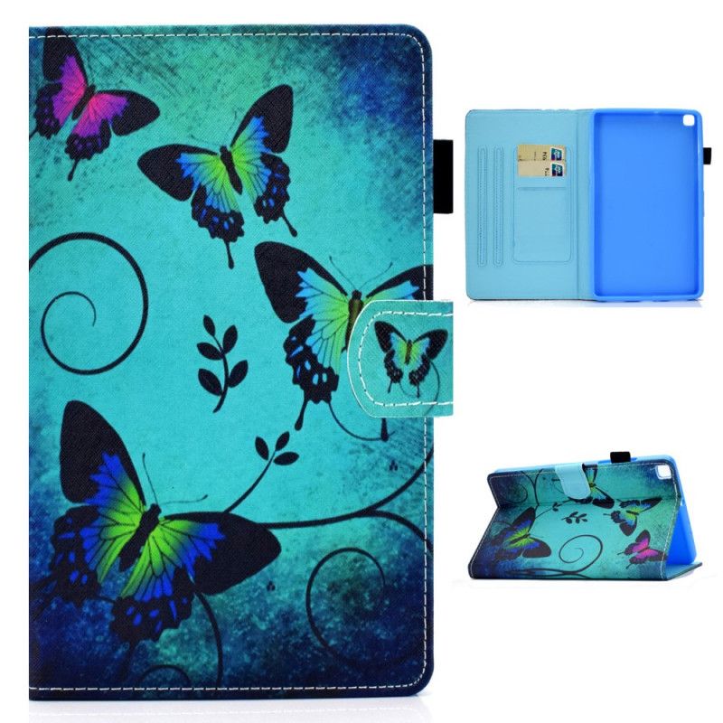 Flip Cover Samsung Galaxy Tab A7 Sort Unikke Sommerfugle