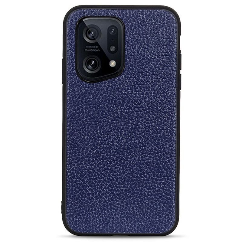 Cover Oppo Find X5 Ægte Litchi Læder