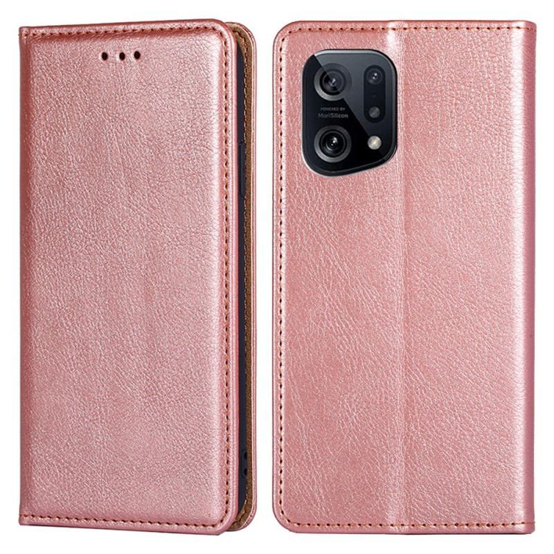 Cover Oppo Find X5 Flip Cover Solid Farve