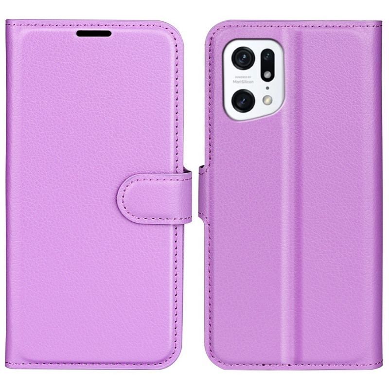 Flip Cover Oppo Find X5 Klassisk