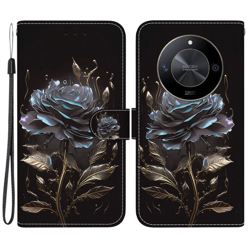 Flip Cover Honor X9b / Magic 6 Lite Sort Rose Med Rem