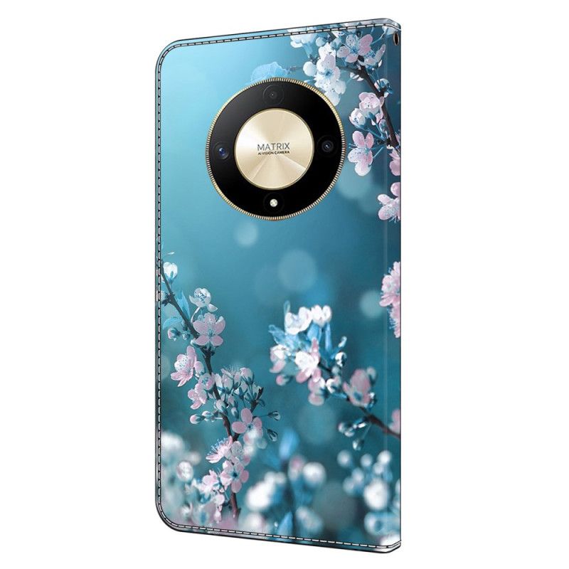 Flip Cover Til Honor X9b / Magic 6 Lite Blommeblomster