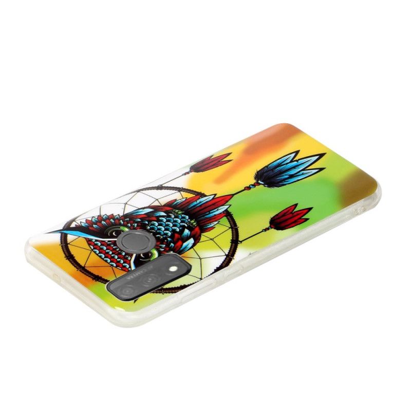 Cover for Huawei P Smart 2020 Drømmefanger Med Fluorescerende Ugle