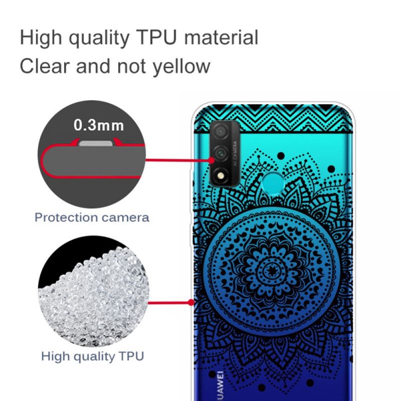 Cover for Huawei P Smart 2020 Gennemsigtig Blomstermandala