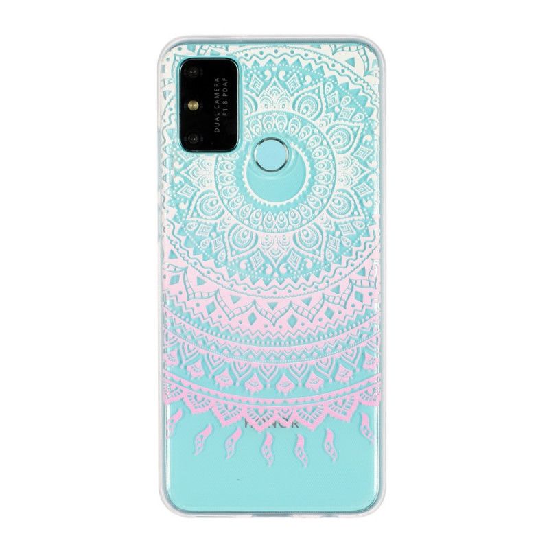 Cover for Huawei P Smart 2020 Pink Gennemsigtig Farverig Mandala