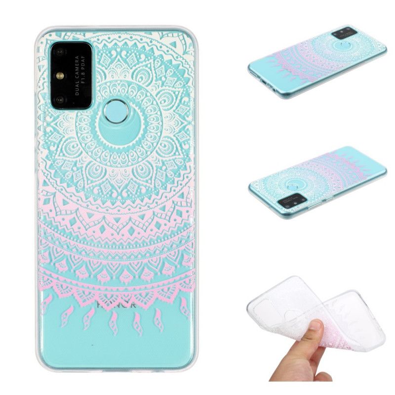 Cover for Huawei P Smart 2020 Pink Gennemsigtig Farverig Mandala