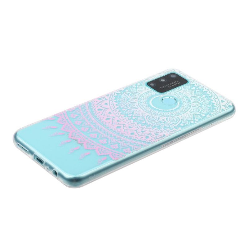 Cover for Huawei P Smart 2020 Pink Gennemsigtig Farverig Mandala