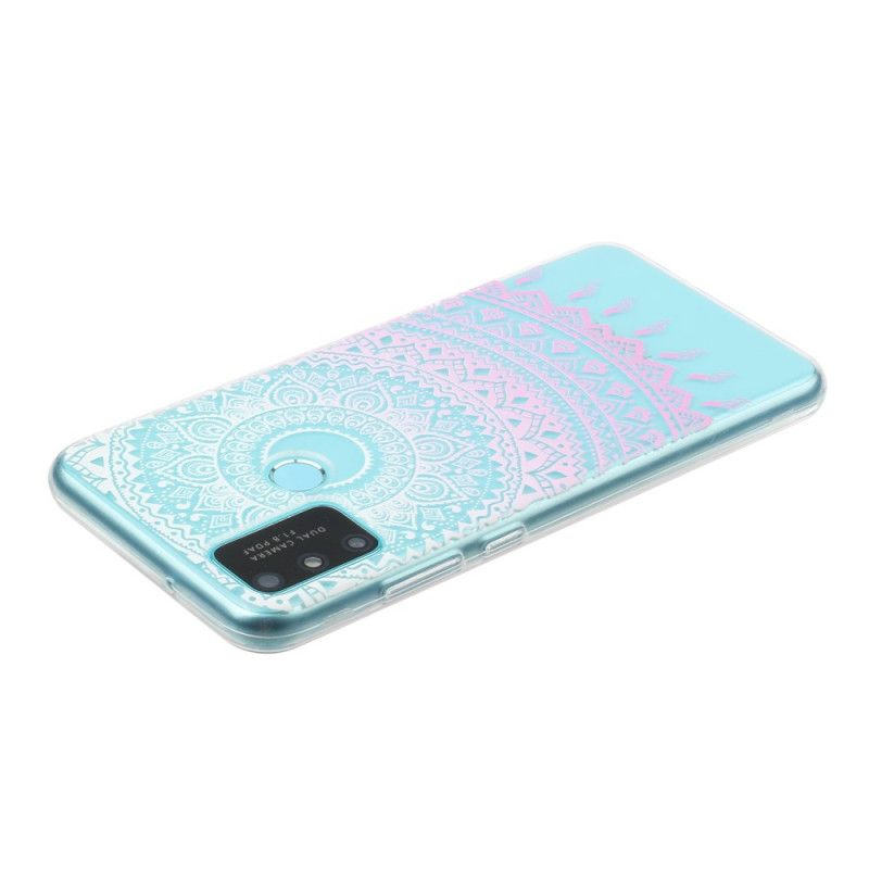 Cover for Huawei P Smart 2020 Pink Gennemsigtig Farverig Mandala