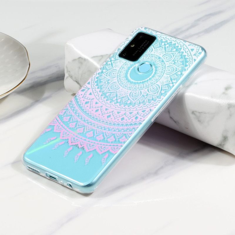 Cover for Huawei P Smart 2020 Pink Gennemsigtig Farverig Mandala