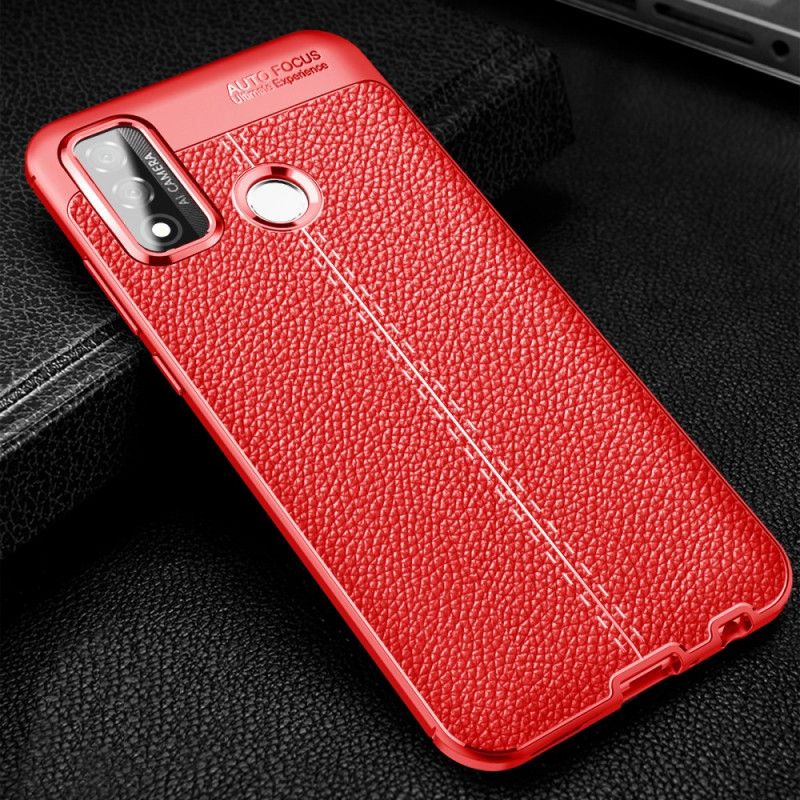 Cover for Huawei P Smart 2020 Sort Dobbeltlinjeret Lychee-Effekt