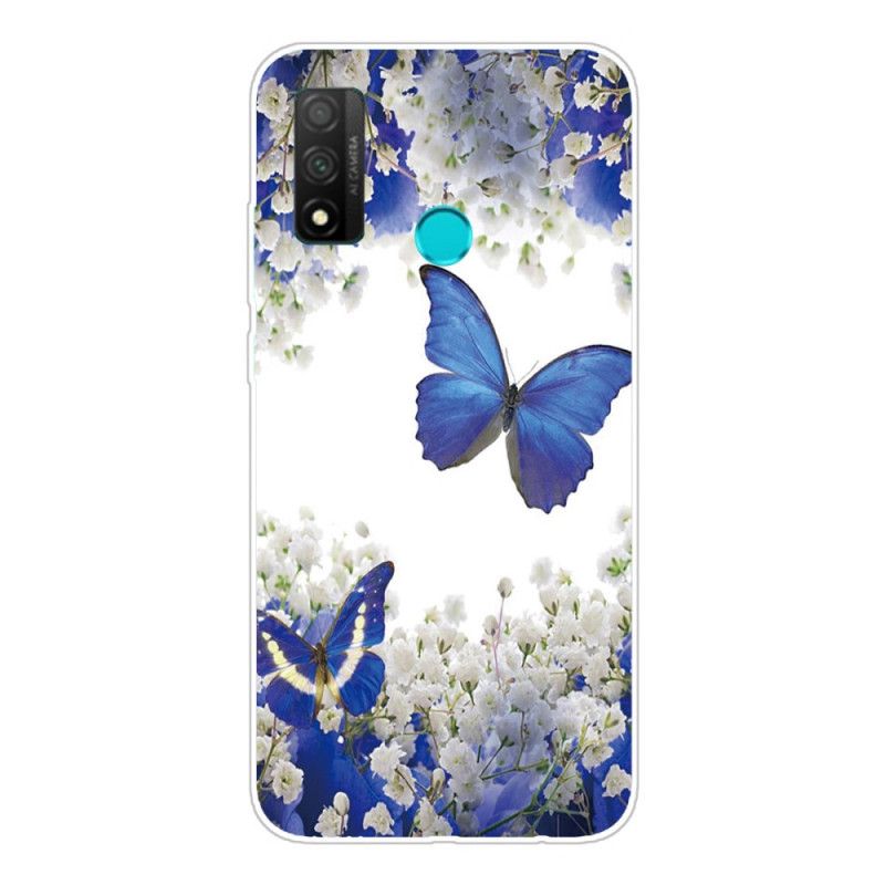 Cover Huawei P Smart 2020 Blå Sommerfugle