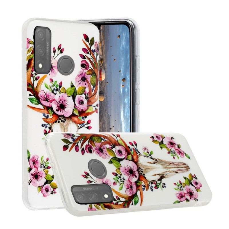 Cover Huawei P Smart 2020 Fluorescerende Blomstrende Elg