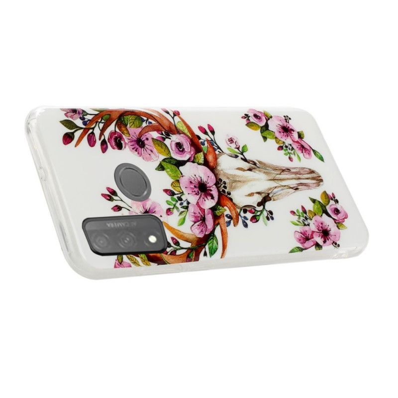 Cover Huawei P Smart 2020 Fluorescerende Blomstrende Elg