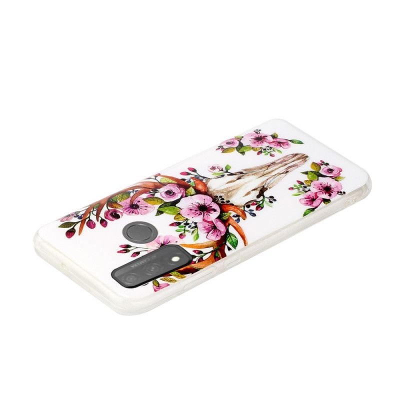 Cover Huawei P Smart 2020 Fluorescerende Blomstrende Elg