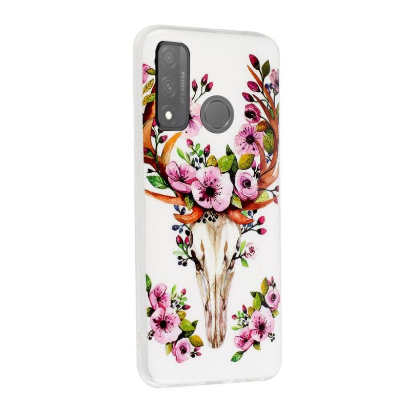 Cover Huawei P Smart 2020 Fluorescerende Blomstrende Elg