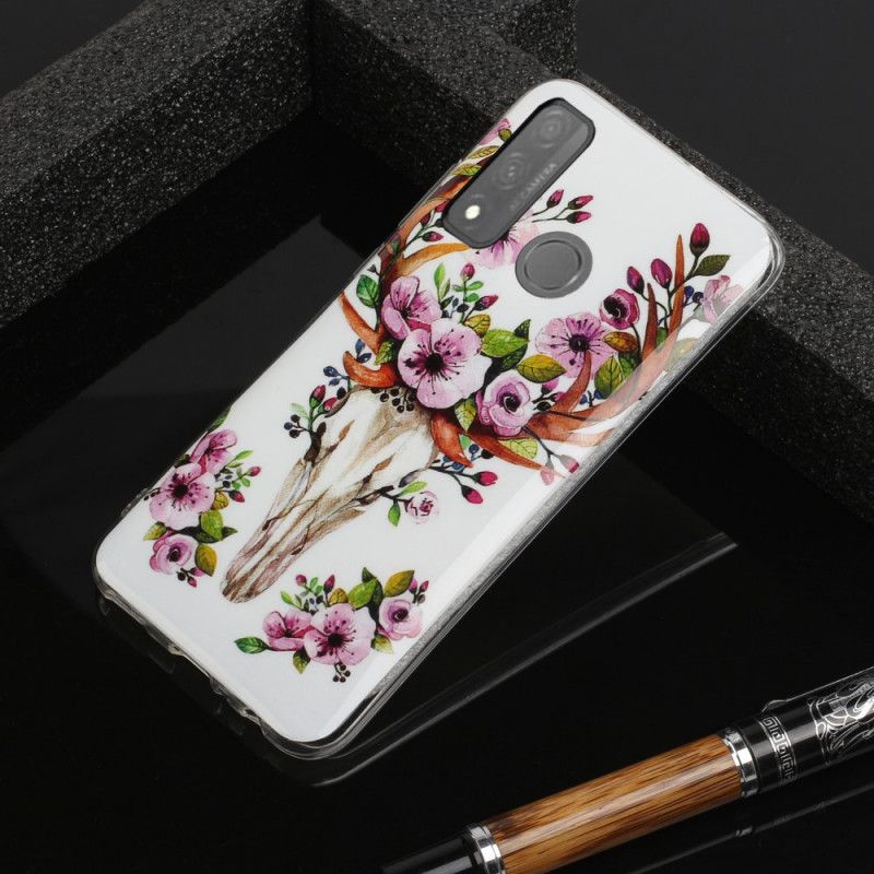 Cover Huawei P Smart 2020 Fluorescerende Blomstrende Elg