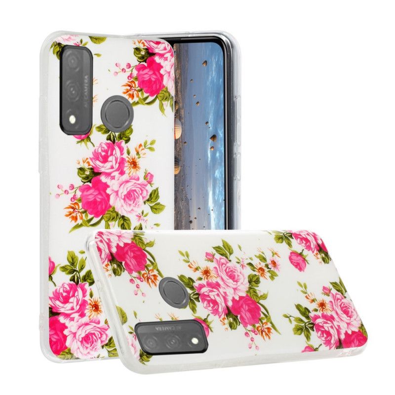 Cover Huawei P Smart 2020 Fluorescerende Frihedsblomster