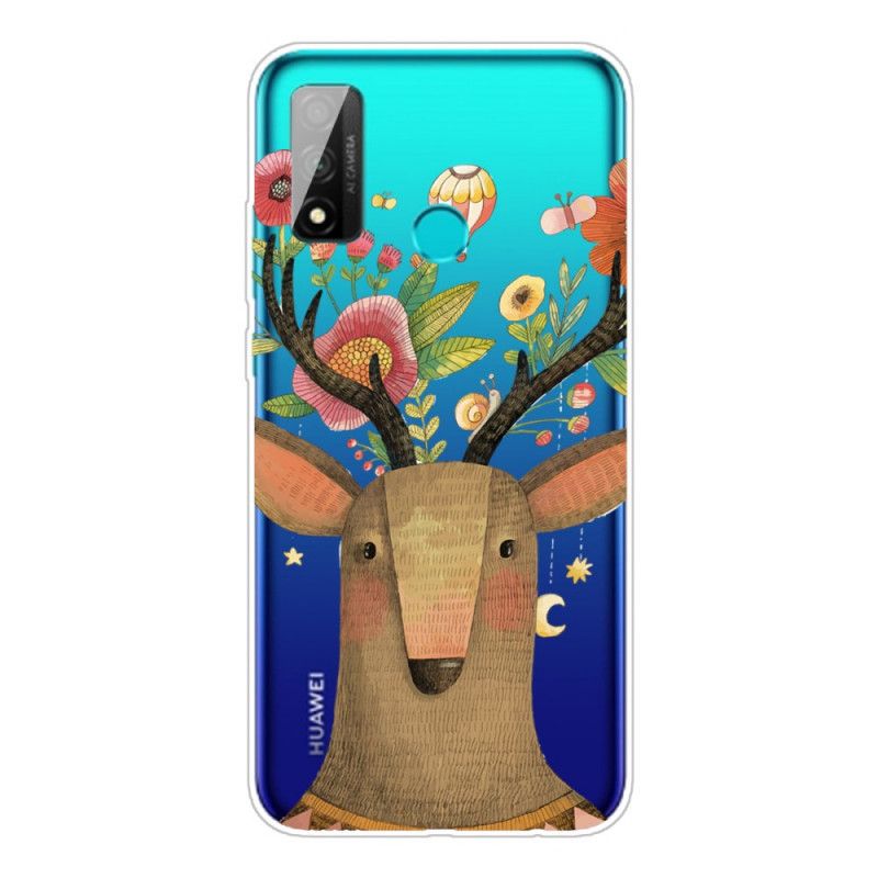 Cover Huawei P Smart 2020 Gennemsigtig Blomsterhjorte