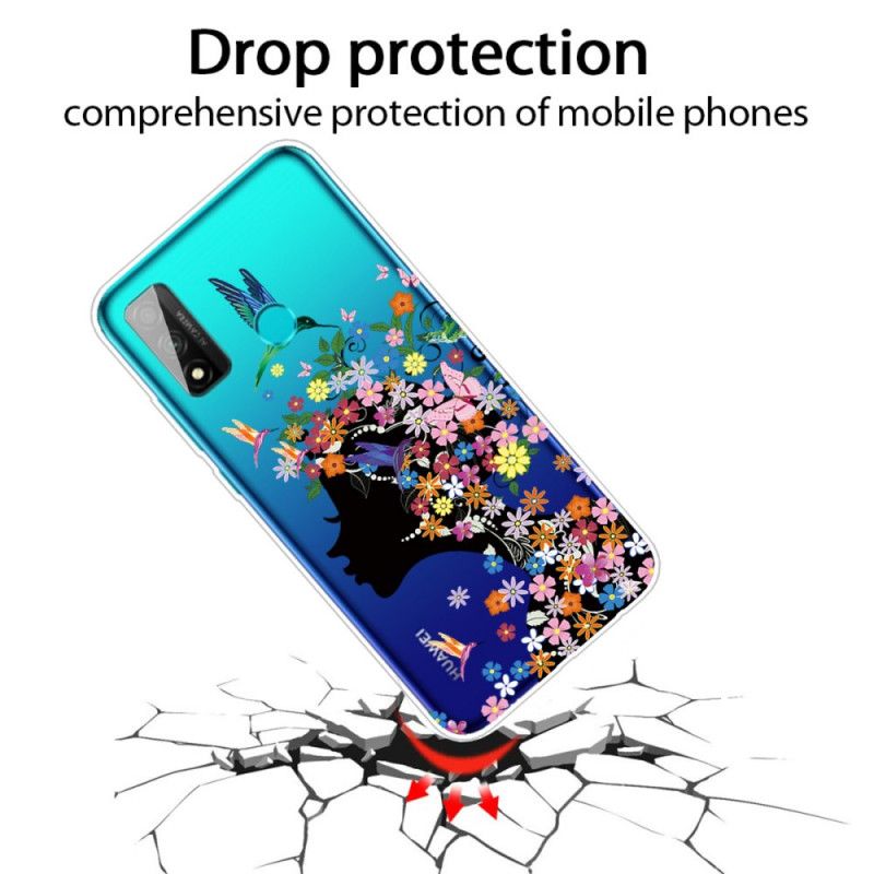 Cover Huawei P Smart 2020 Gennemsigtig Blomsterpige