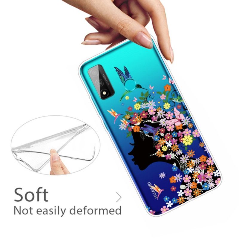 Cover Huawei P Smart 2020 Gennemsigtig Blomsterpige