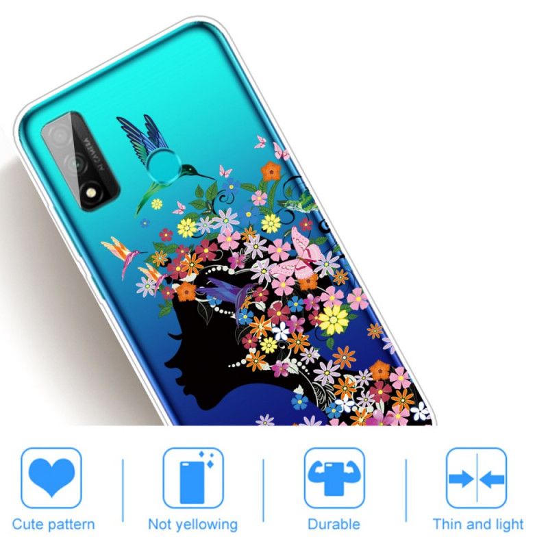 Cover Huawei P Smart 2020 Gennemsigtig Blomsterpige